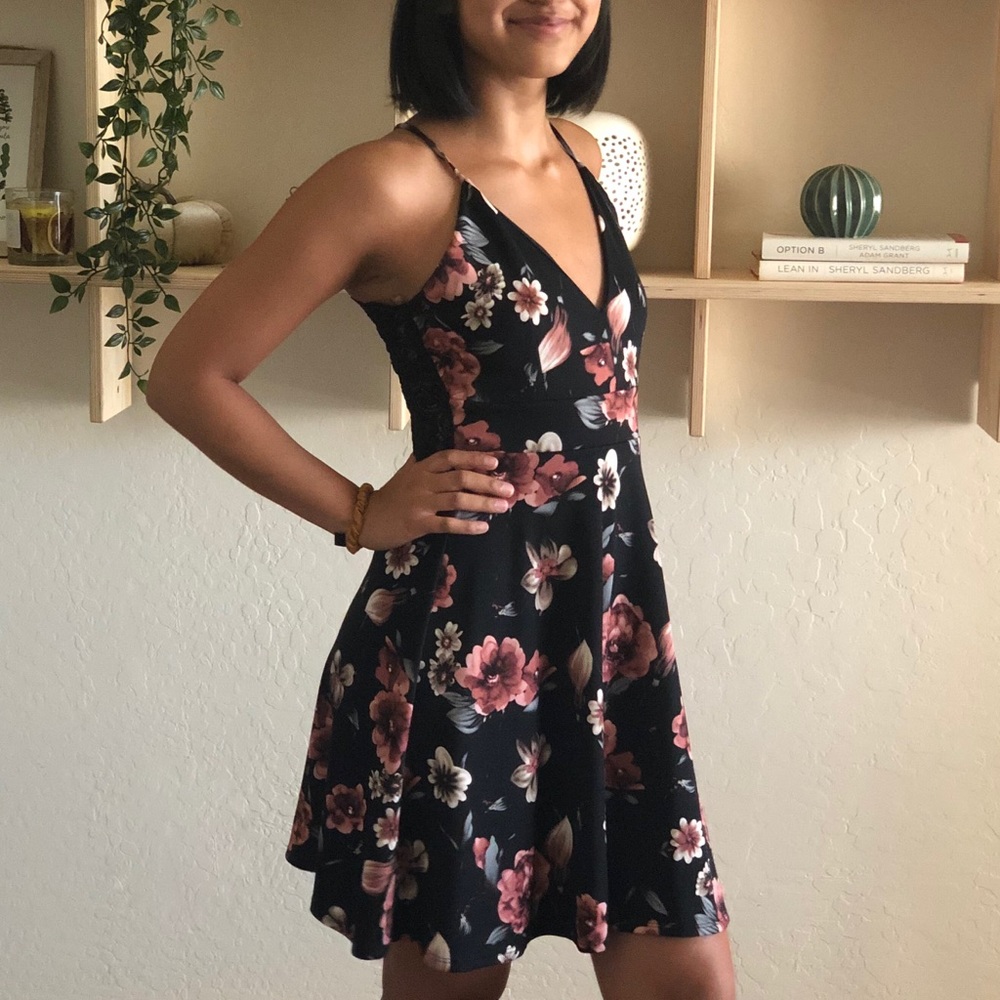 Black Floral Dress